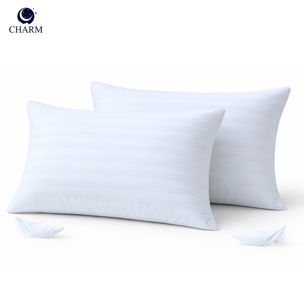 หมอนหนุน CHARM SWEET DREAM แพ็คคู่ (2 ใบ) นุ่มเด้ง สไตล์โรงแรม ขนาด 19X29 นิ้ว 1,000 กรัม